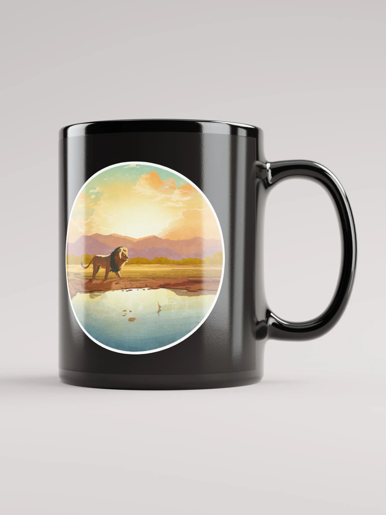 Lion Mug (Black) product image (1)