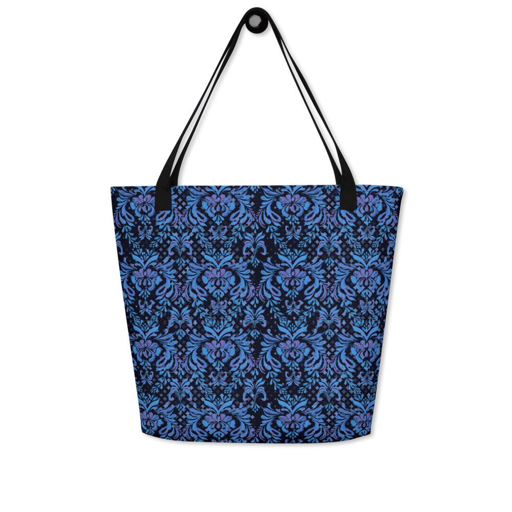 Big printed tote bag with Blue morocan design product image (4)