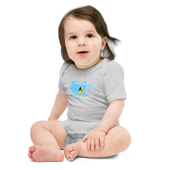 Saint Lucia Digital Heart Baby Onesie product image (40)