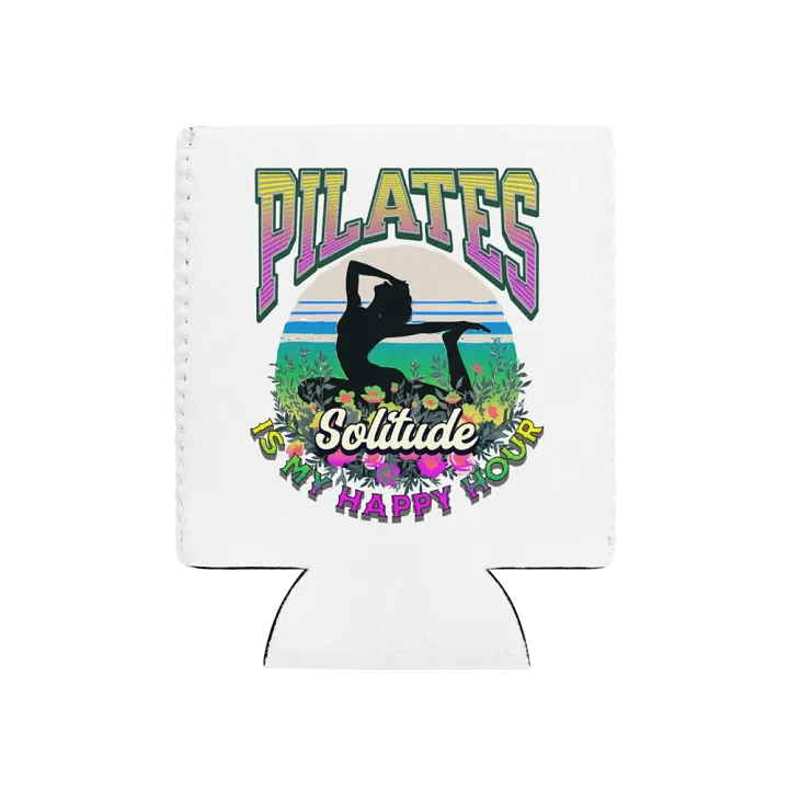 Pilates Is My Happy Hour Solitude Serenity Can Cooler product image (1)