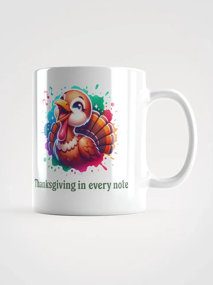 Thanksgiving in Every Note White Glossy Mug product image (1)