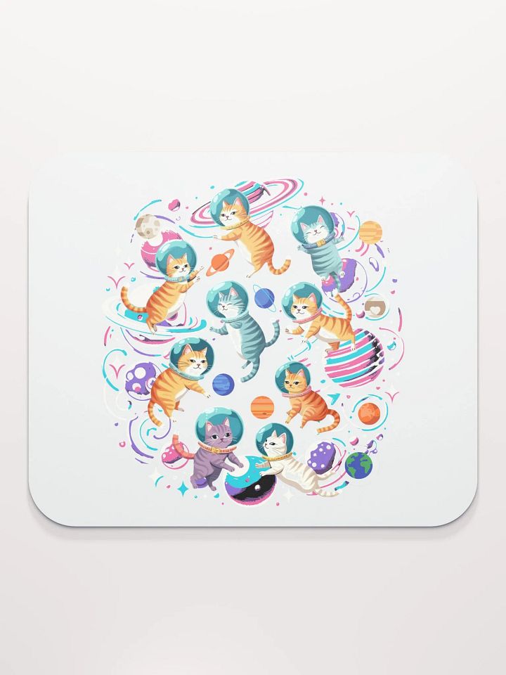 Cats In Space Cosmic Mouse Pad product image (1)