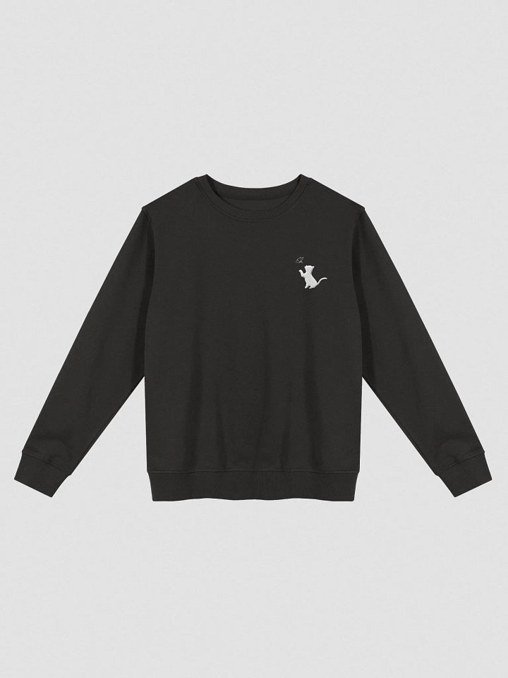 Outline Kitten and Butterfly Embroidered Sweater product image (1)