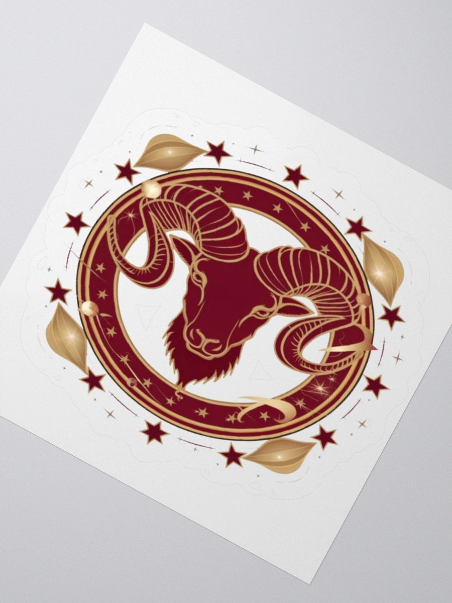 Aries Zodiac Kisscut Sticker - Exclusive Design by TDS Music product image (4)