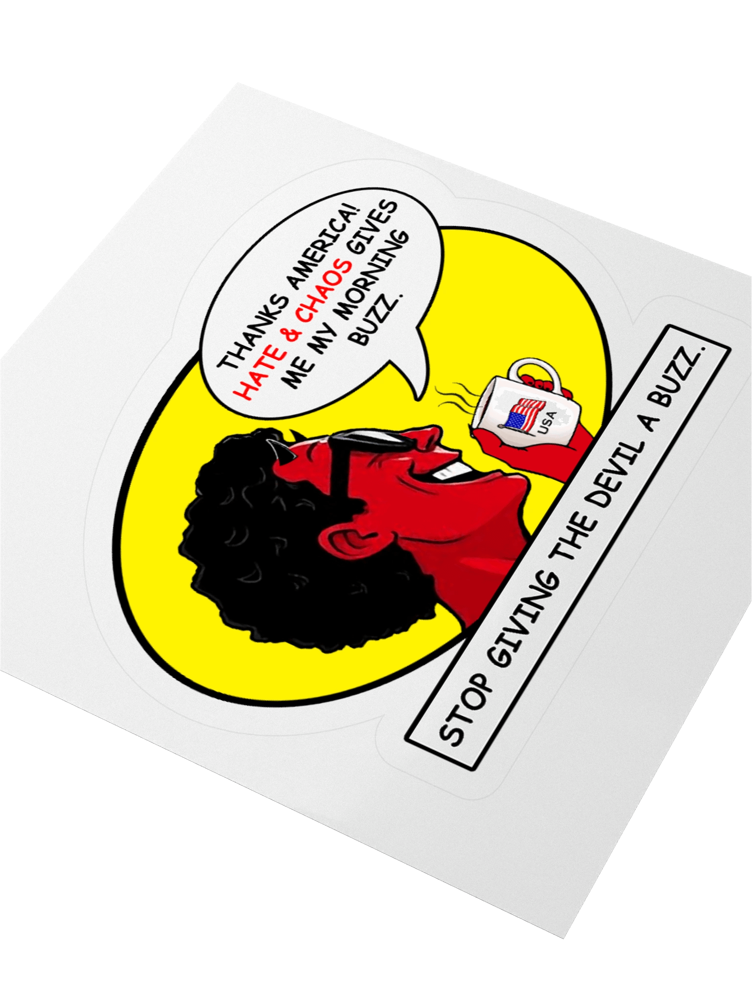 America Stop Giving The Devil A Buzz - Sticker product image (3)