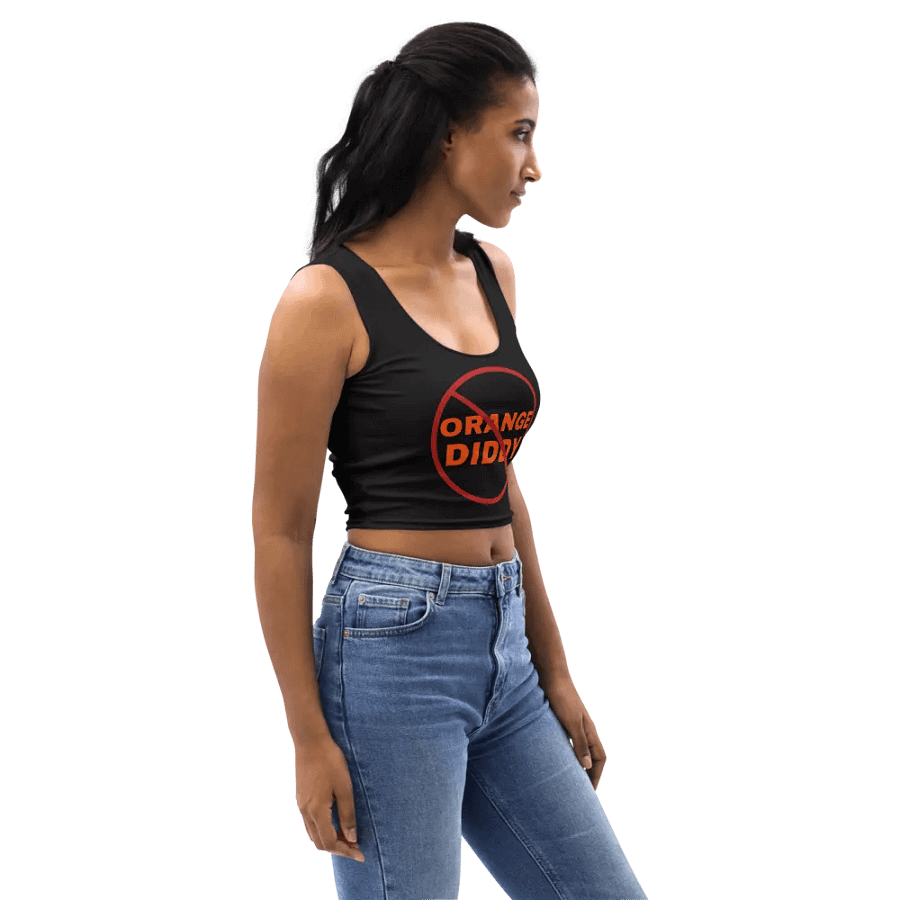 No Orange Diddy Stretchy Black Crop Top product image (4)