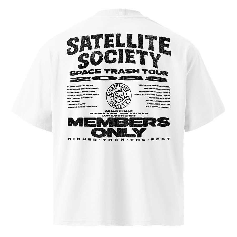 Satellite Society Members Only Organic T-Shirt (Monochrome) product image (8)