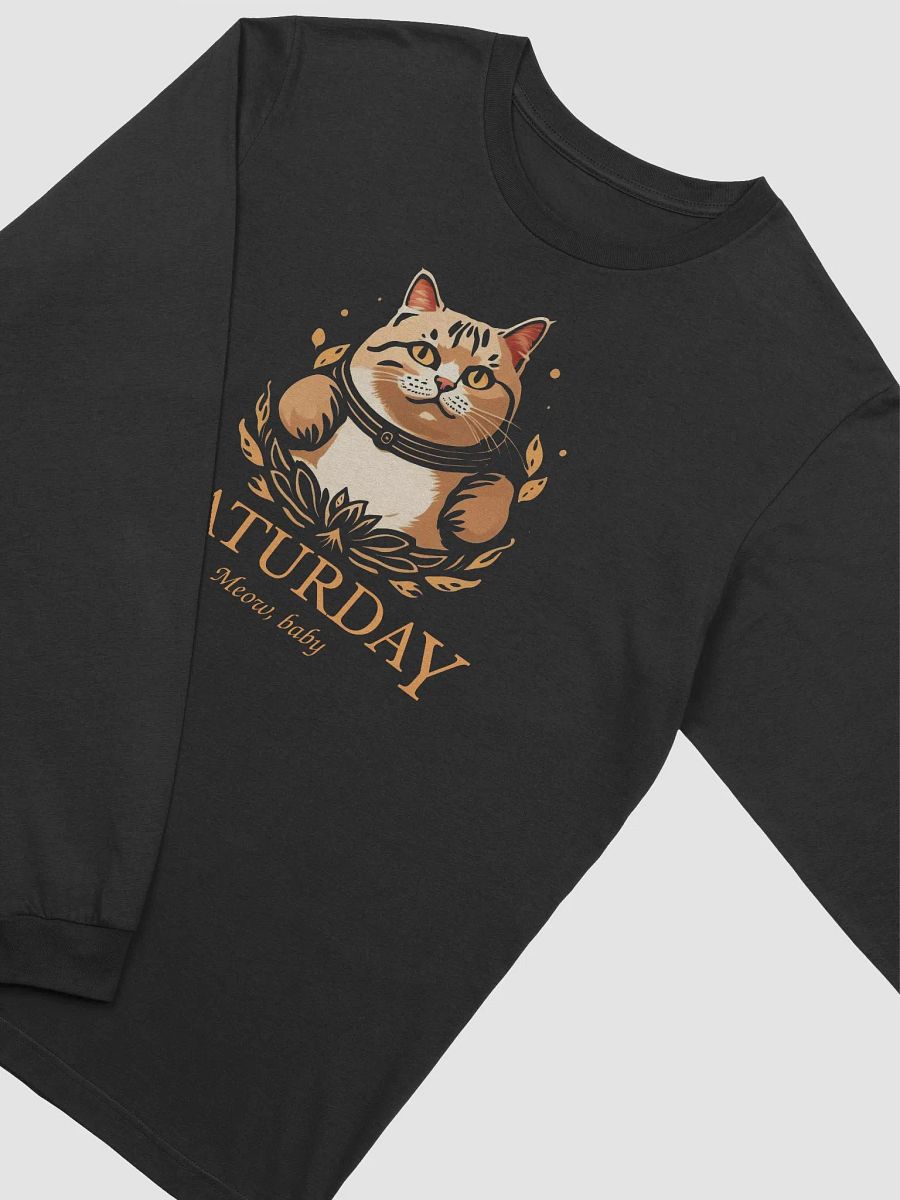 Caturday Long Sleeve Tee - Big Orange Kitty - Stable Diffusion product image (15)