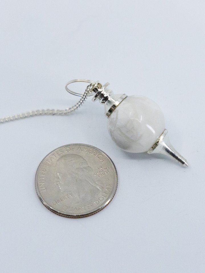 Howlite Crystal Ball Pendulum product image (2)