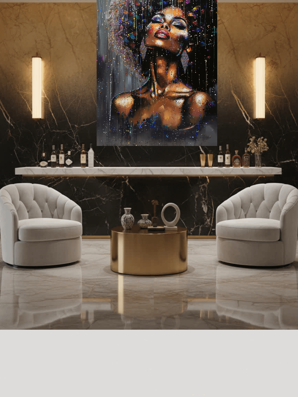 Reigning Wall Art Black Woman Framed High-Quality Matte Poster (in) product image (1)