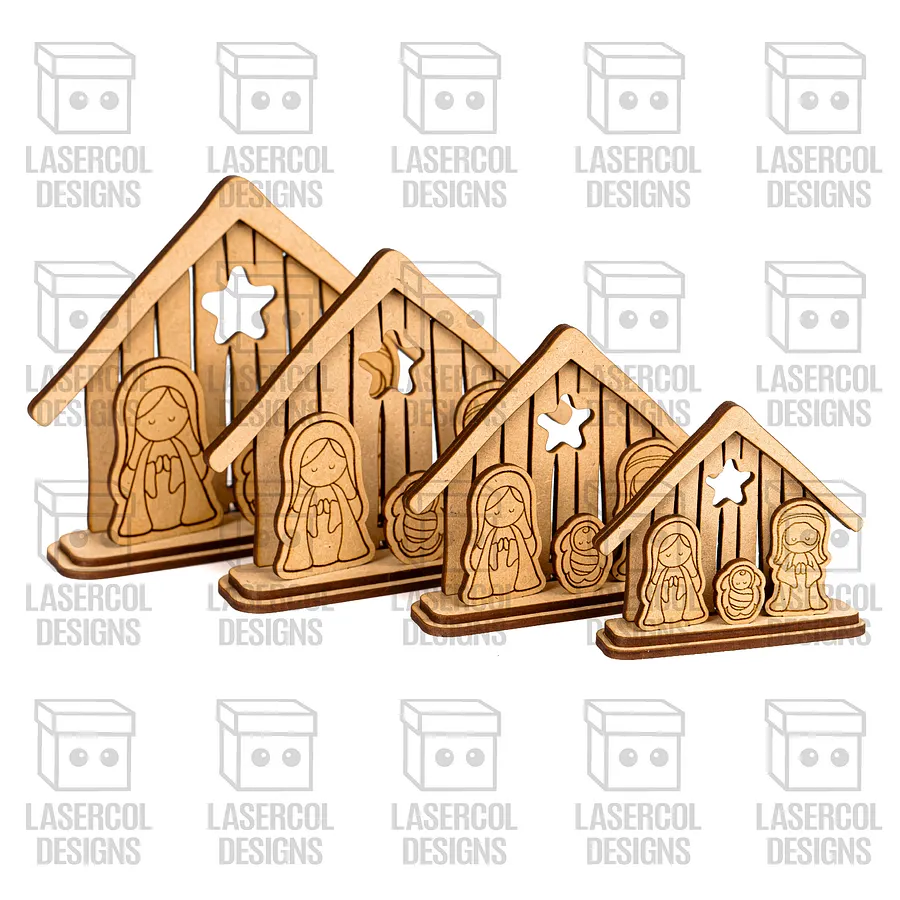 Small Nativity Scene Gift Set 1 - Christmas - Laser Cut Files product image (6)