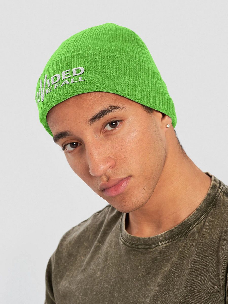 Divided We Fall - White - Atlantis Ribbed Knit Beanie product image (4)