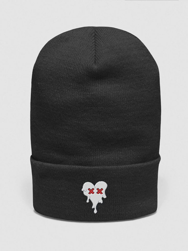 White Heart Beanie product image (1)