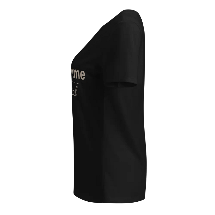 Relaxed V-Neck Tee with Taupe Logotype product image (7)