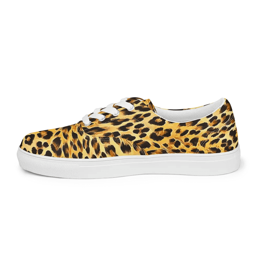 Leopard Skin Lace Up Canvas Shoes product image (3)