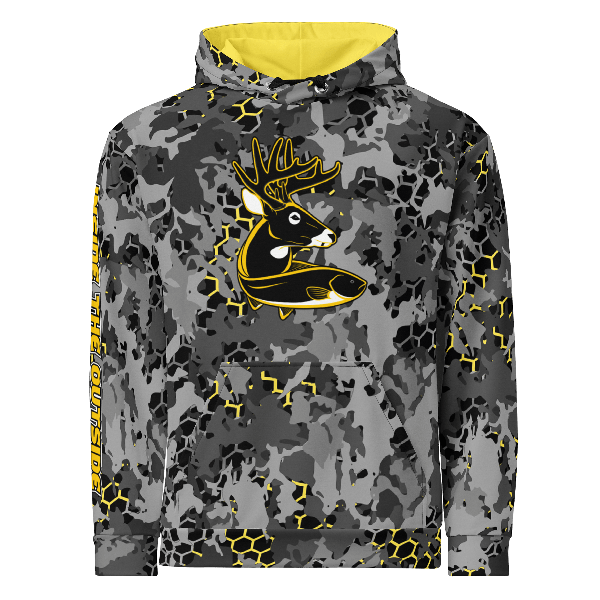 Yellow Camo Honeycomb Hoodie product image (1)