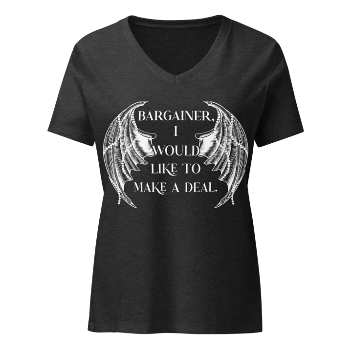 Bargainer Calling Card Bella+Canvas Women's Relaxed V-Neck T-Shirt product image (1)