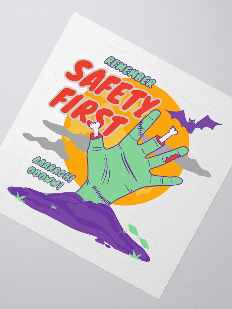 Safety First Zombie Sticker product image (3)