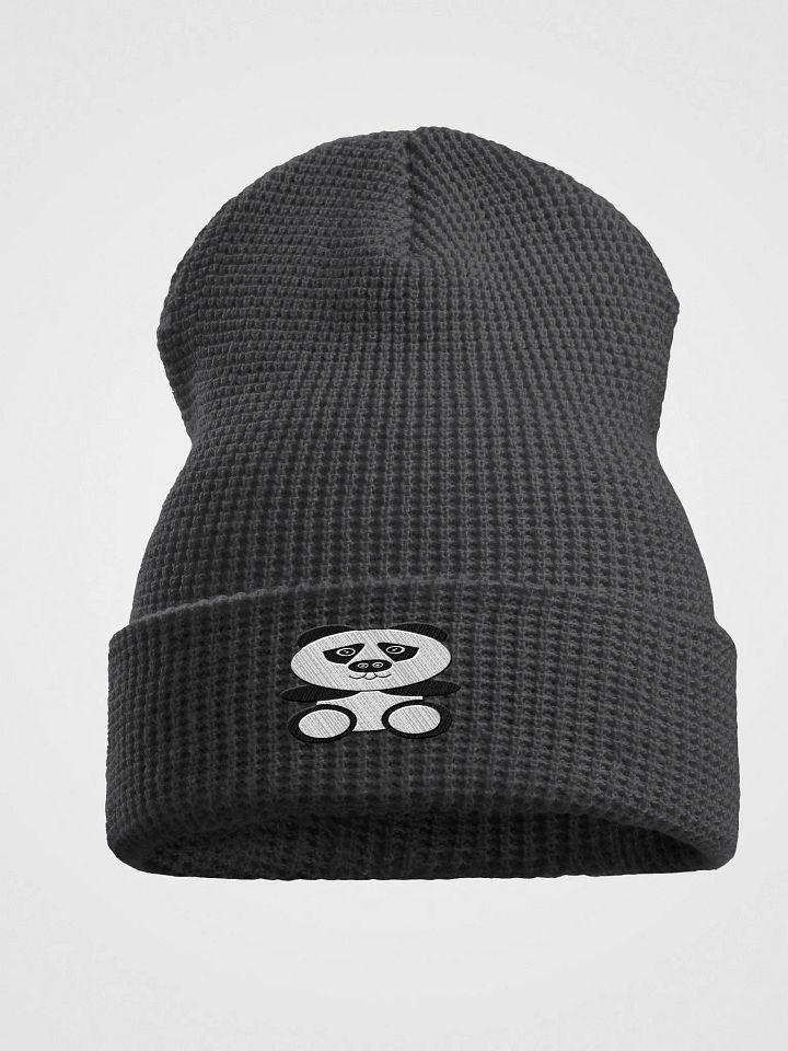 Panda Minimalist Waffle Beanie product image (2)