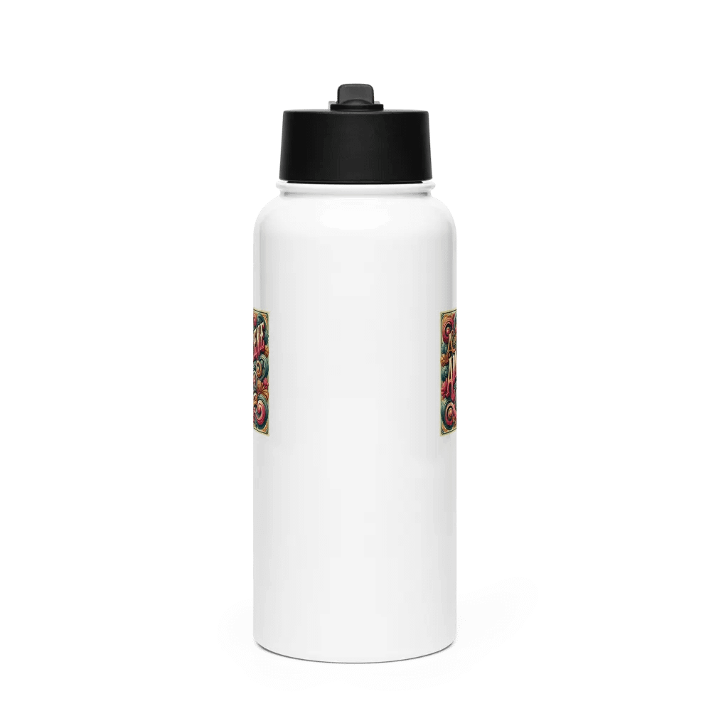 Retro Advertise Swirl Stainless Steel Bottle product image (1)