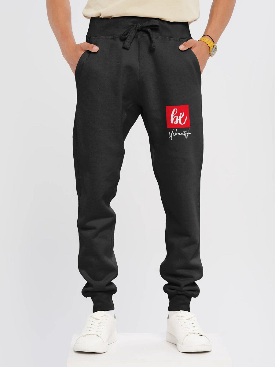 bi logo Red Fleece Joggers product image (1)