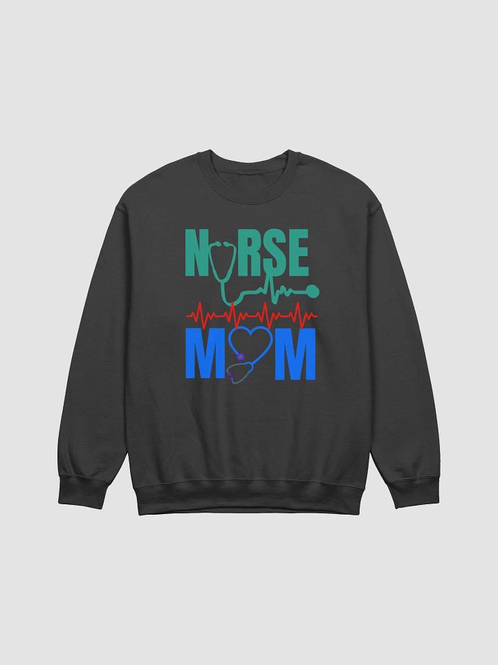 Nurse Mom Heartbeat Crewneck Sweatshirt product image (9)