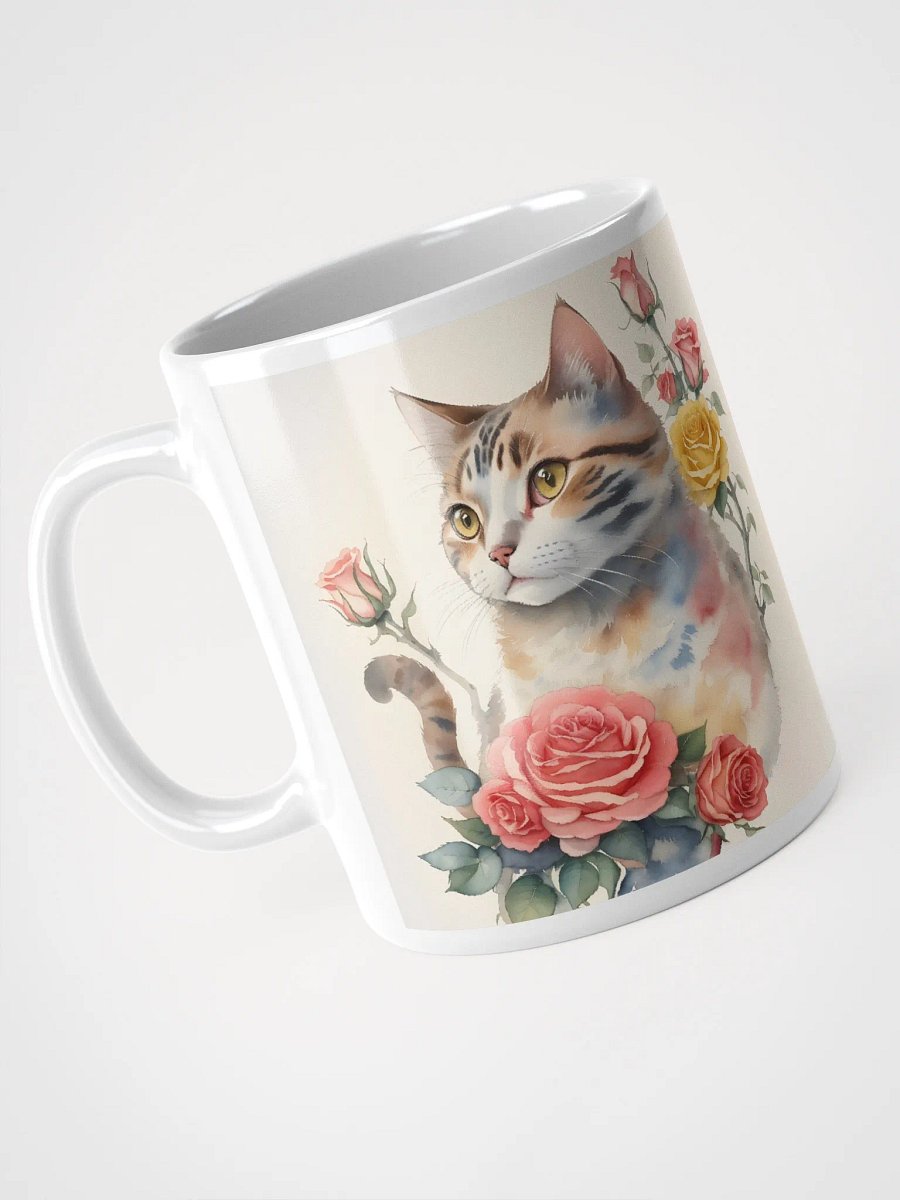 Thoughtful Cat and Roses Mug product image (6)