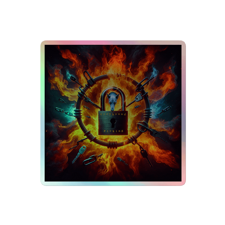 Holographic FireLock Vinyl Sticker product image (2)