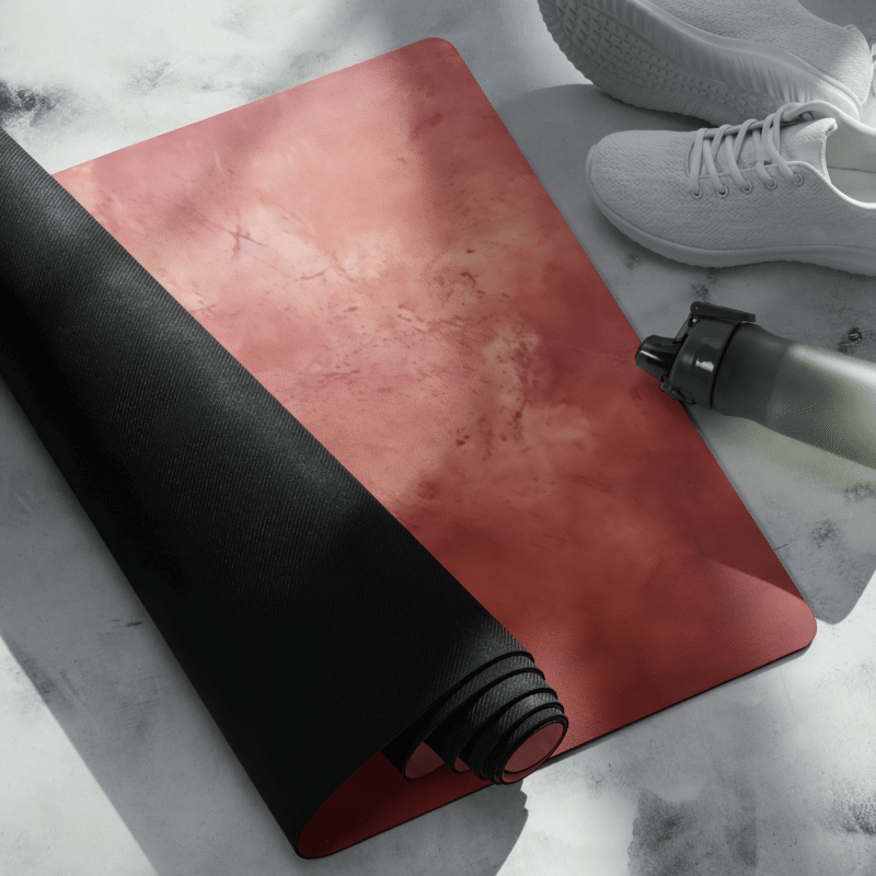 Abstract Grunge intense red Yoga Mat product image (5)
