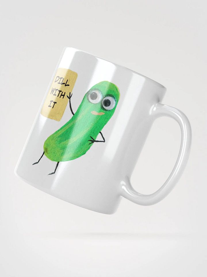 Emotional Support Pickle White Glossy Mug product image (2)