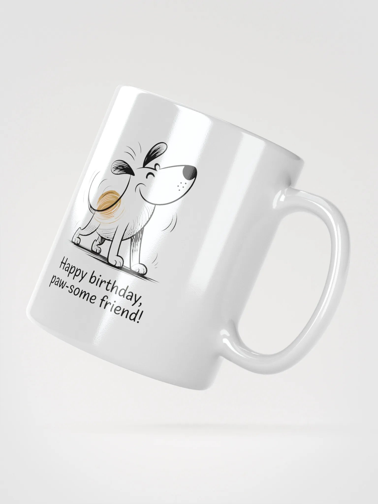 Happy Birthday Paw-some Friend Mug | Dog Lover Gift Mug product image (2)