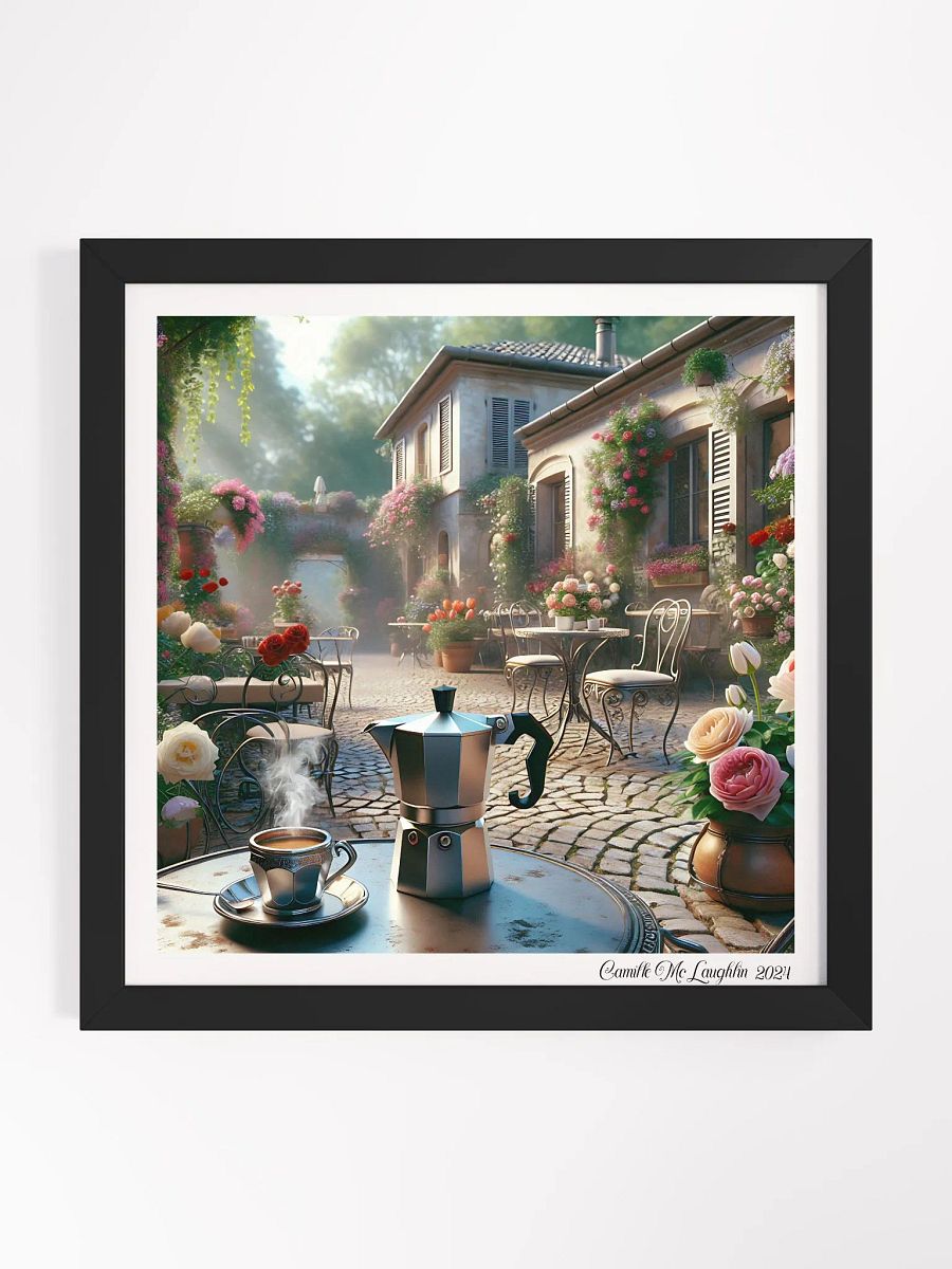 Cobblestone Café Serenity Framed Poster | Moka Pot product image (1)