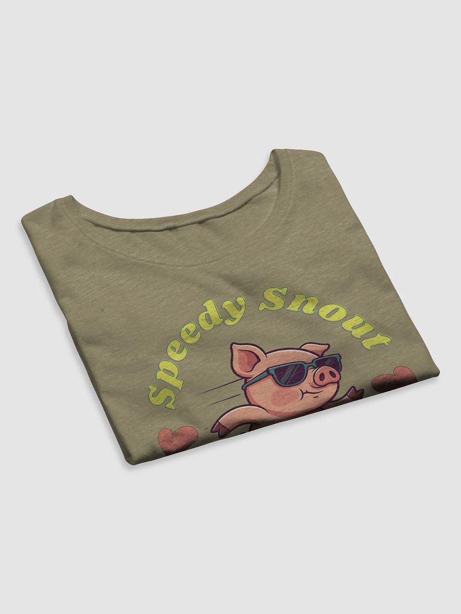 Speedy Shout Cartoon Pig Women's Crop Tee product image (19)