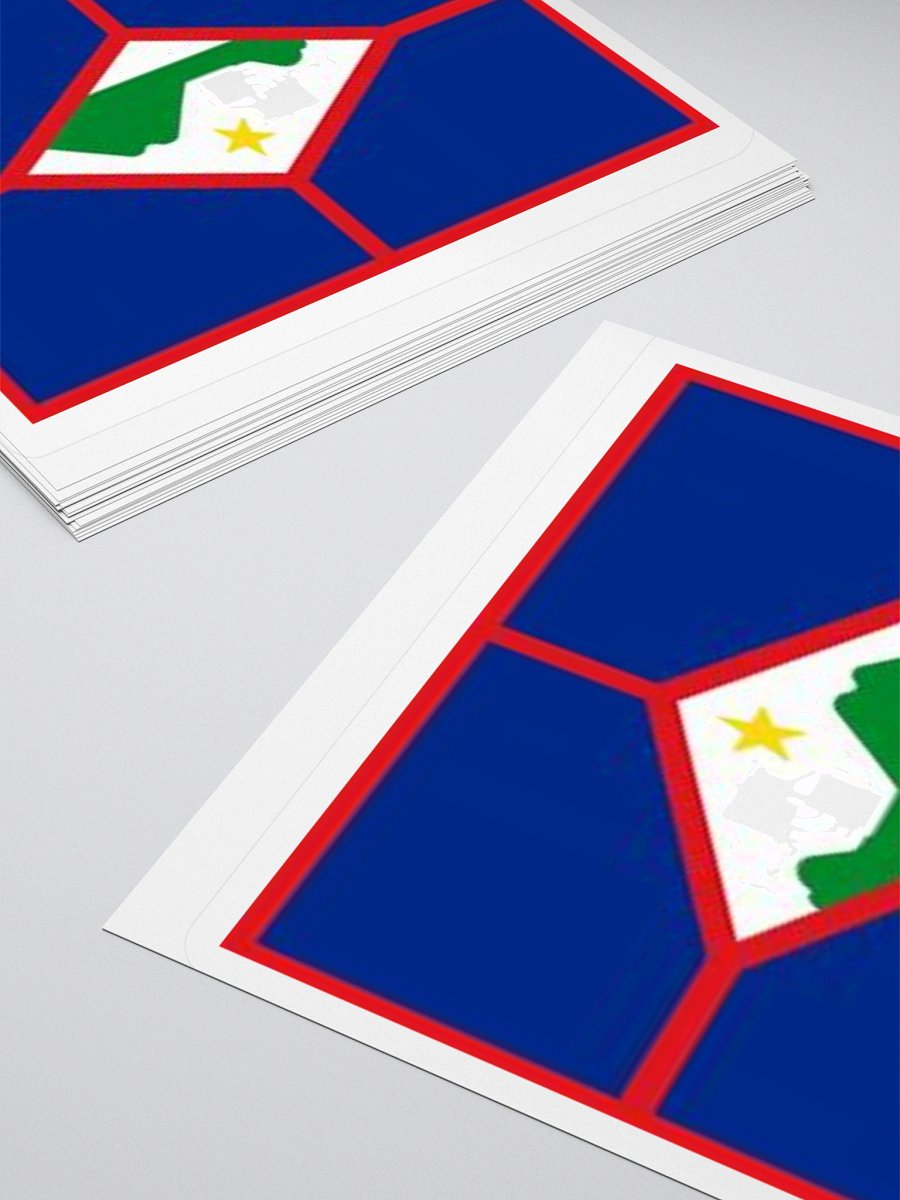 Sint Eustatius Flag Sticker - Durable Vinyl for Indoor Use - Multiple Sizes Available product image (10)
