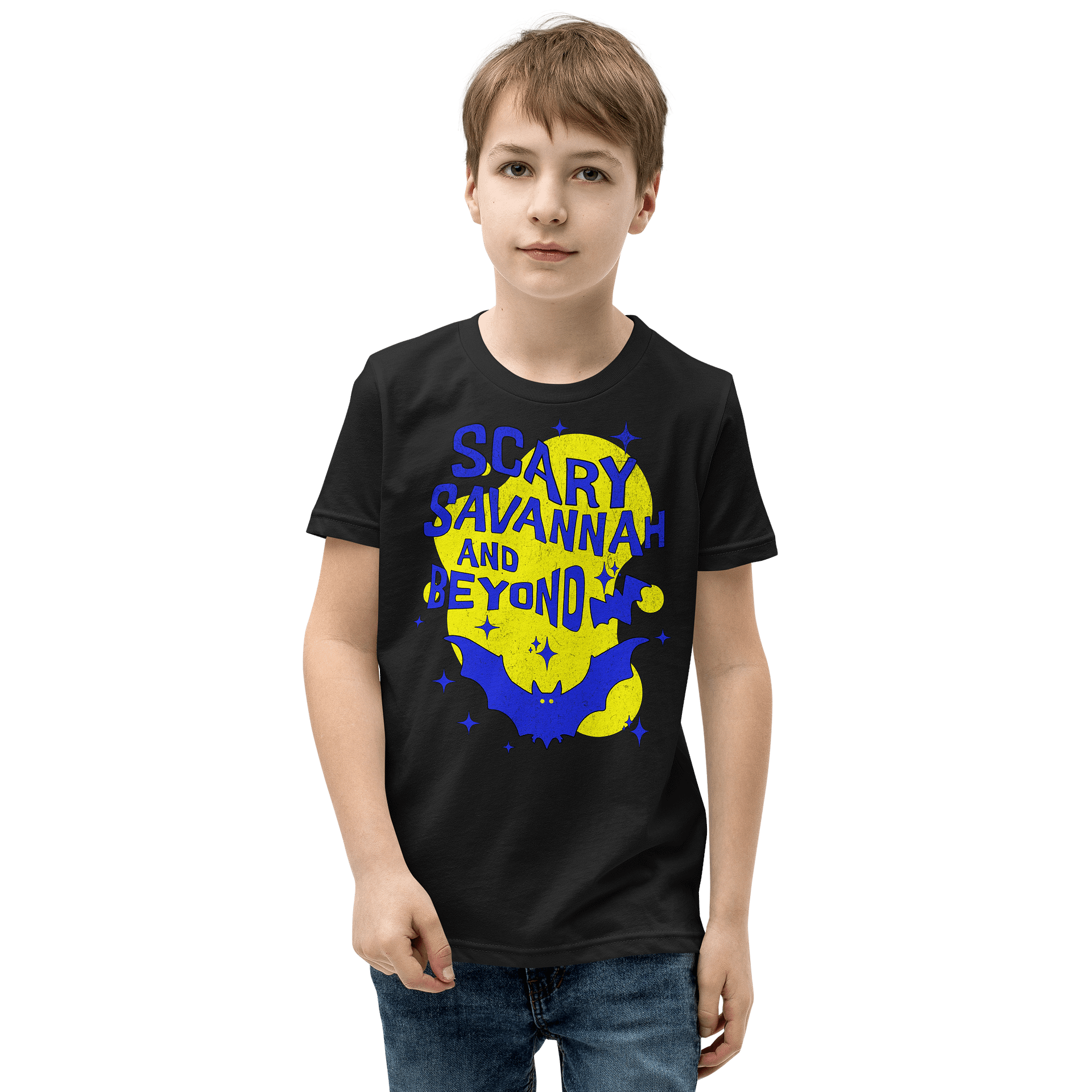 Scary Savannah Bats Youth Unisex Tee Shirt product image (9)