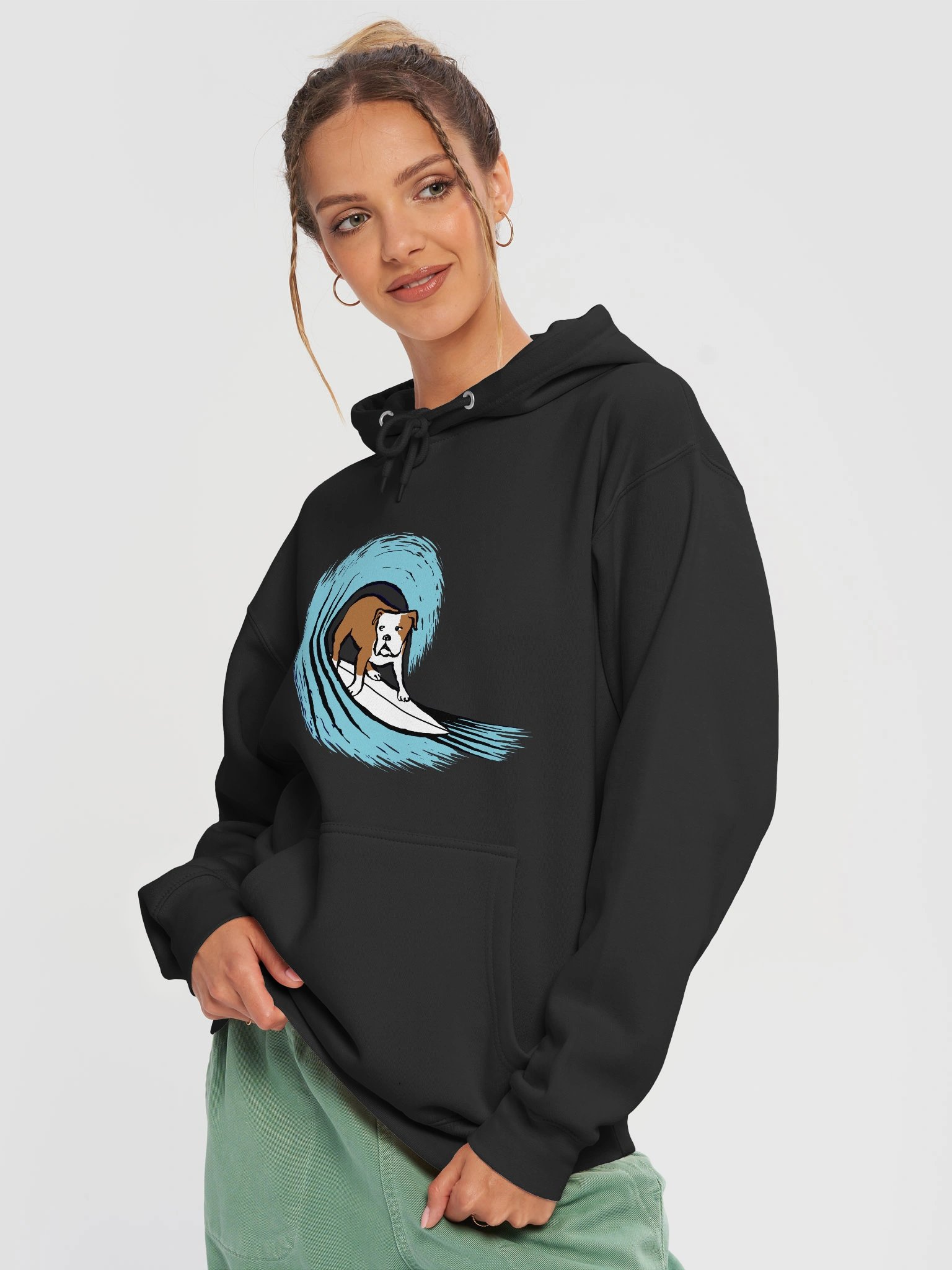 Bulldog Surfing Hoodie product image (14)