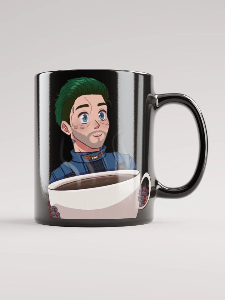 Caffeinated Corey Coffee Cup - Black product image (1)