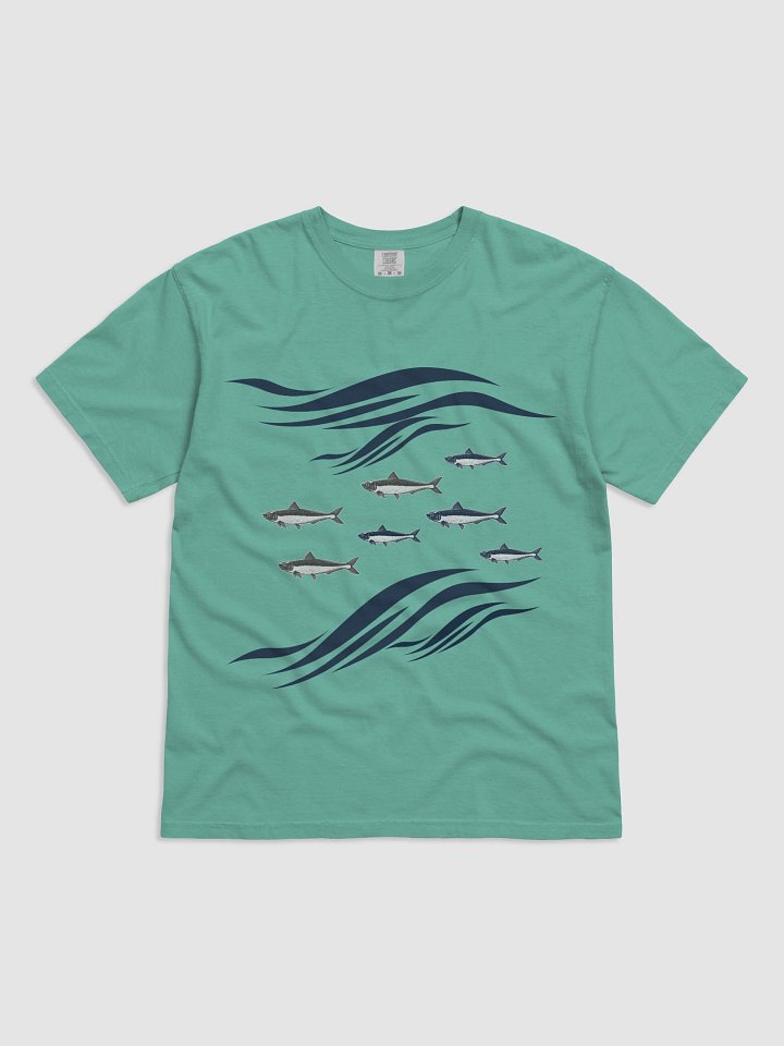 Sardines In Waves Heavyweight 100% Cotton T-Shirt product image (1)