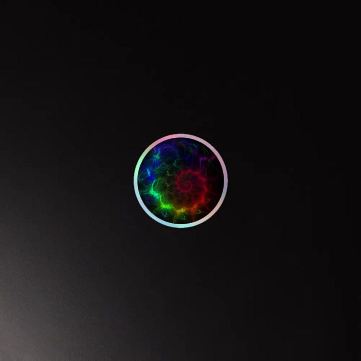 Fractal Chakra Kiss-Cut Holographic Sticker product image (2)