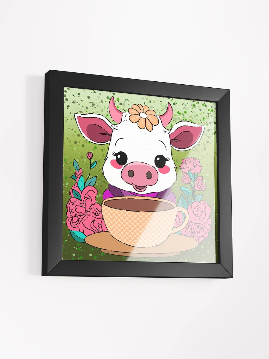 Coffee Break Cow Framed Art Print product image (4)