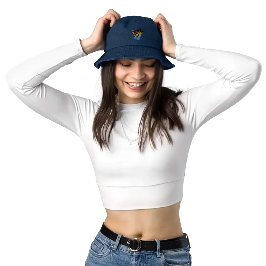 Sunset Vibes Denim Bucket Hat product image (12)