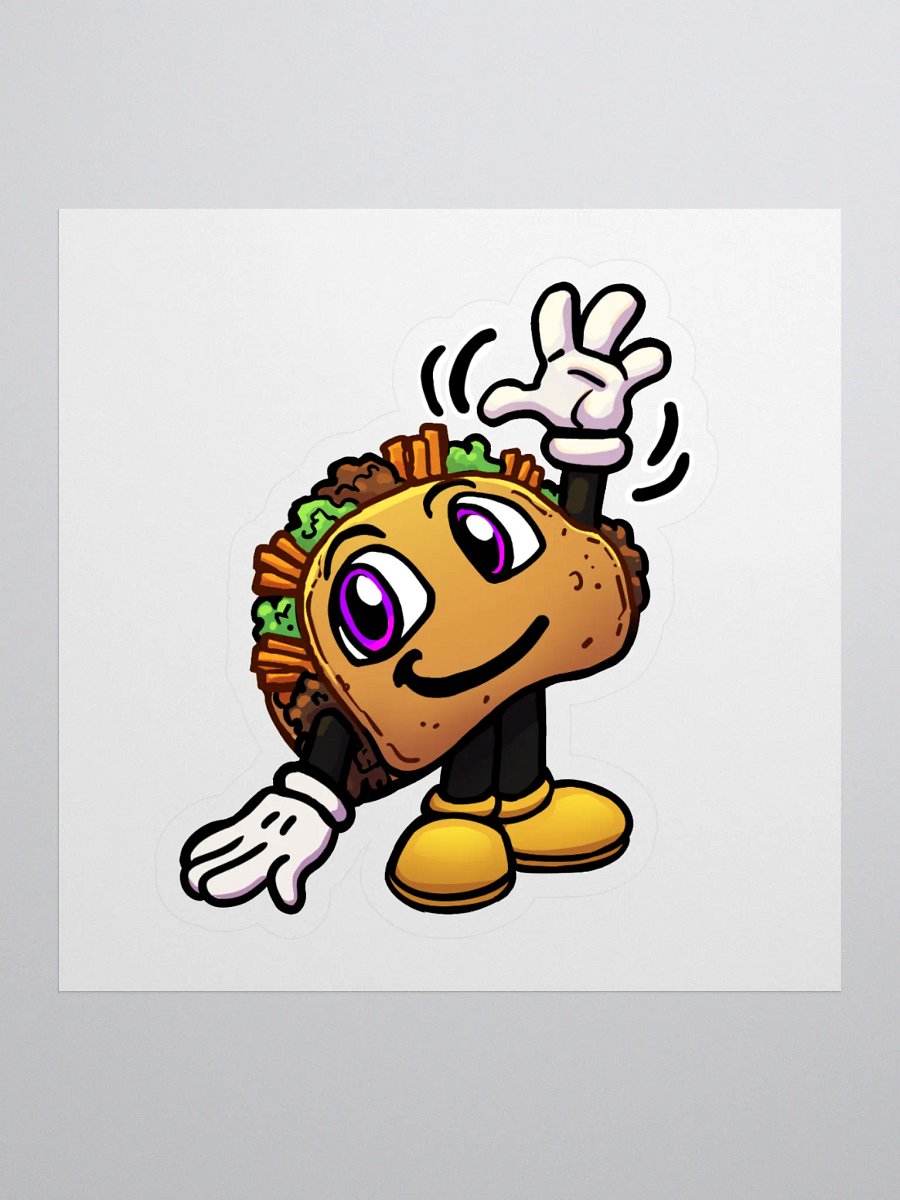 Waving taco stickers product image (1)