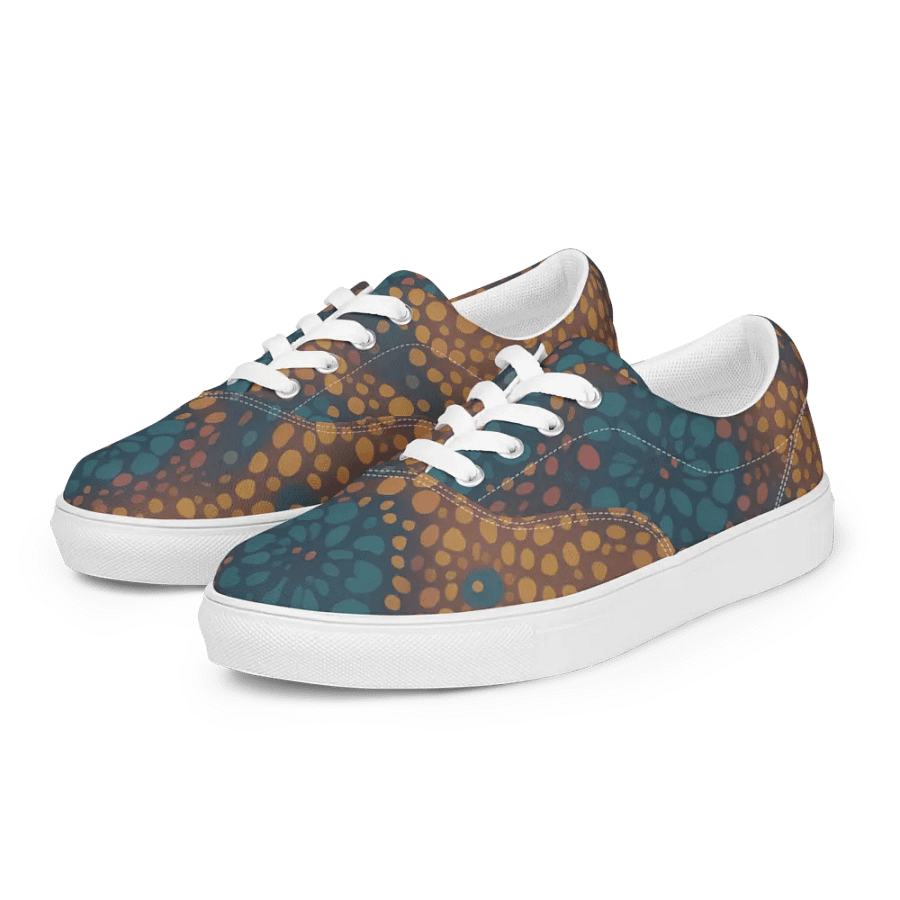 Abstract Floral Lace-Up Canvas Shoes product image (6)