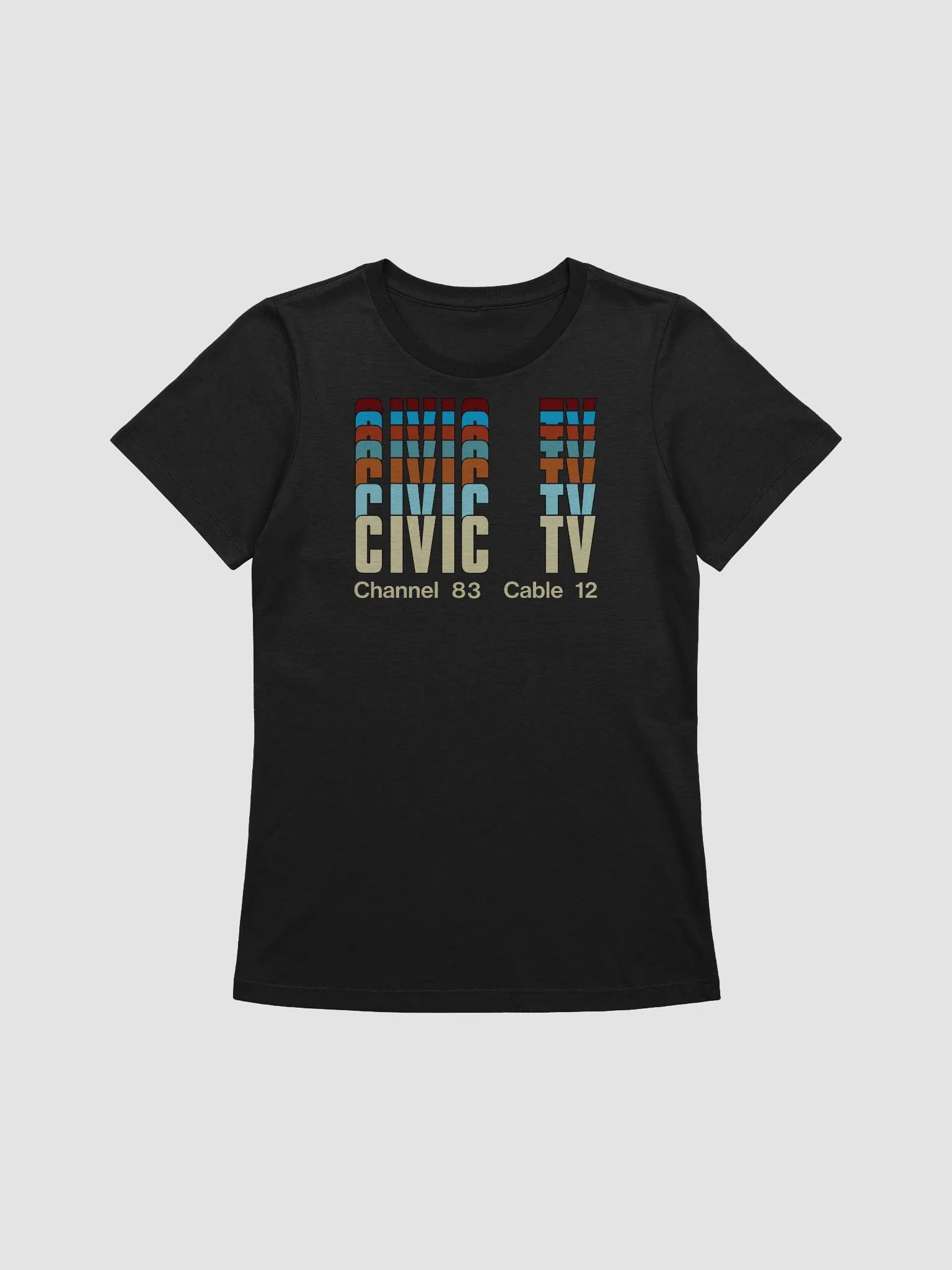 CIVIC TV Channel 83 Cable 12 Logo (Womens T) product image (1)