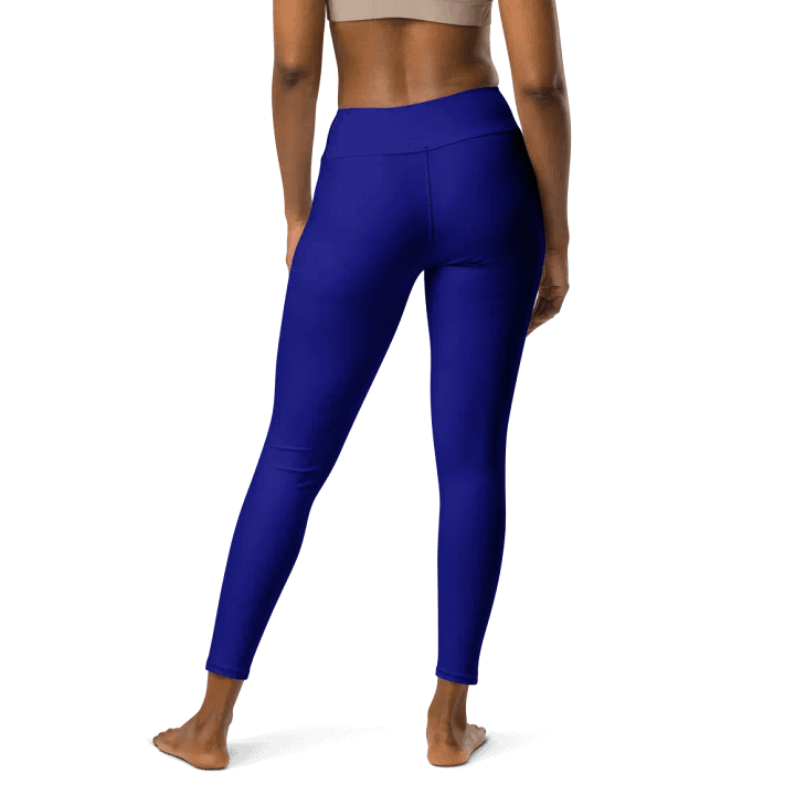 Plain Color Navy Blue Yoga Leggings product image (2)
