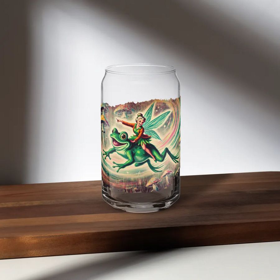 Whimsical Frog Fairy Glass with Optional Lid and Straw product image (35)