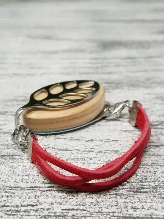 Vermont Apple Suede Bracelet | Handmade Accessory for Bellabeat Leaf Urban & Ivy product image (1)