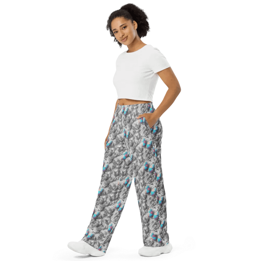 Dimensional Illusion Unisex Wide-Leg Pants product image (4)