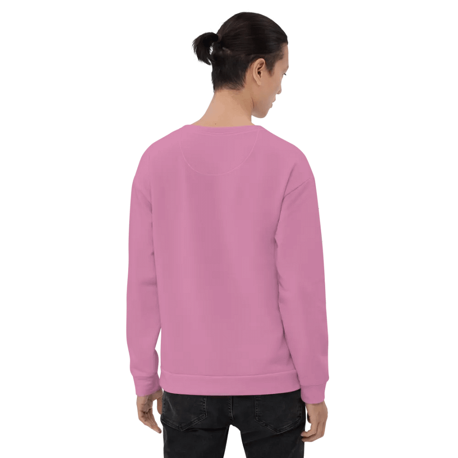 Plain Medium Carnation Pink True Summer Unisex Recycled Polyester Heavyweight Premium Sweatshirt by Treasure Pie product image (10)