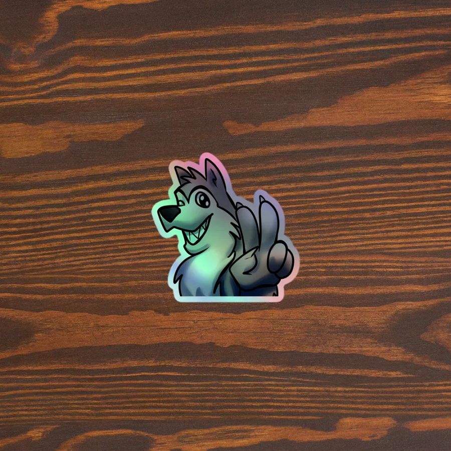 Friendly Wolf Holographic Sticker Sheet product image (5)